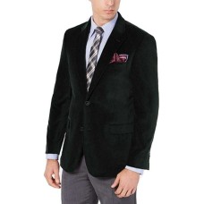 Tommy Hilfiger Men’s Modern-Fit TH Flex Stretch Solid Velvet Sport Coat (Green, 42)