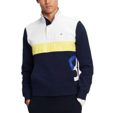 Tommy Hilfiger Men’s Portofino Colorblocked Sweatshirt (White, XL)