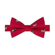 Tommy Hilfiger Mens Reindeer Bow Tie (Red)
