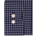  Men’s Slim-Fit Flex Performance Stretch Non-Iron Check Dress Shirt