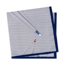 Tommy Hilfiger Men’s Snorkeler Conversational Silk Pocket Square (Navy)