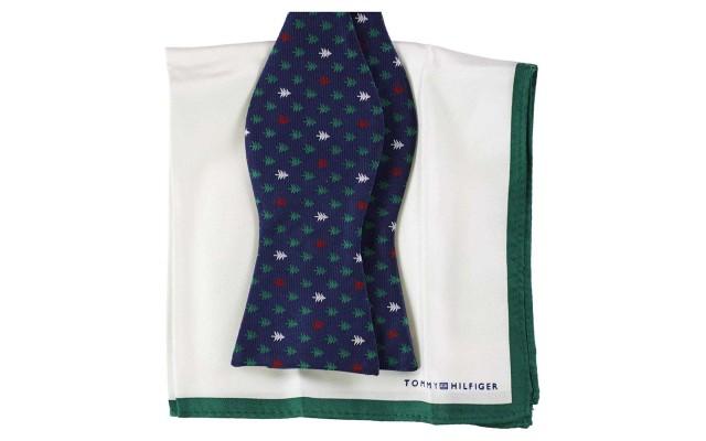  Men’s Tree Neck Tie Set (Blue)