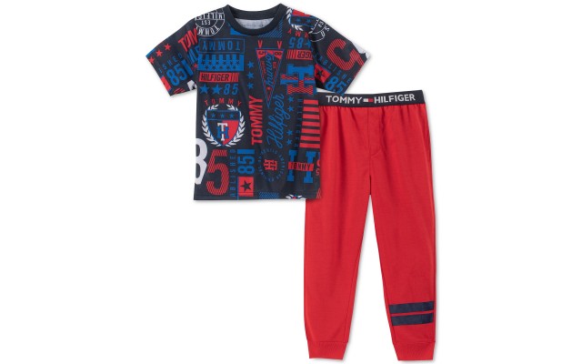  Toddler, Little & Big Boys 2-Pc. Collegiate Pajama Set (Red, XXS/2-3 yrs)
