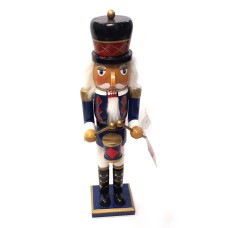 Traditional Figurine Christmas Nutcracker Wearing A Old Military Style Uniform