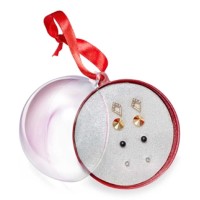 Tri-Tone Stud Earring 4-Pc. Gift Set
