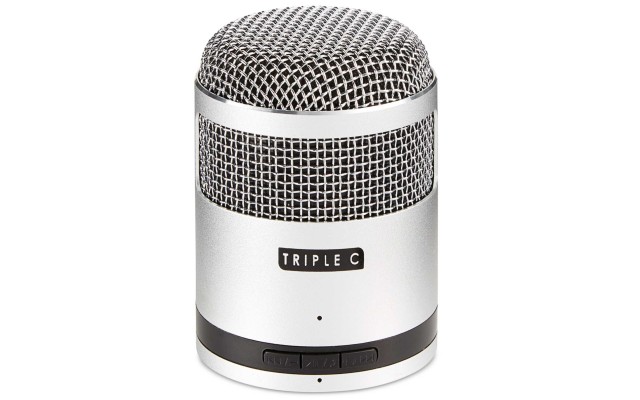 Triple C Icon Bluetooth Speakerphone Vintage Microphone-Inspired Silver
