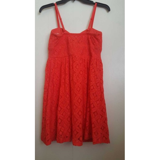 Trixxi Junior Spagetti Strap Dress Color: Coral Size: S