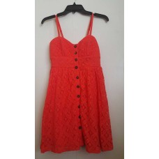Trixxi Junior Spagetti Strap Dress Color: Coral Size: S