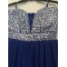  Juniors Jeweled Cutout Fit and Cobalt Silver (Blue, 13)
