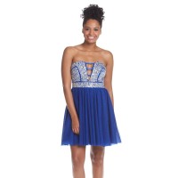 Trixxi Juniors Jeweled Cutout Fit and Cobalt Silver (Blue, 13)