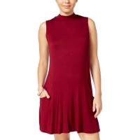 Trixxi Juniors’ Mock-Turtleneck A-Line Dress