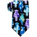 Trolls  Mens Watercolor Diamond Necktie Classic (Black/Blue)