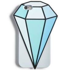 Twelve NYC Diamond Silicone Gel Phone Case For iPhone 6/6S (Blue)