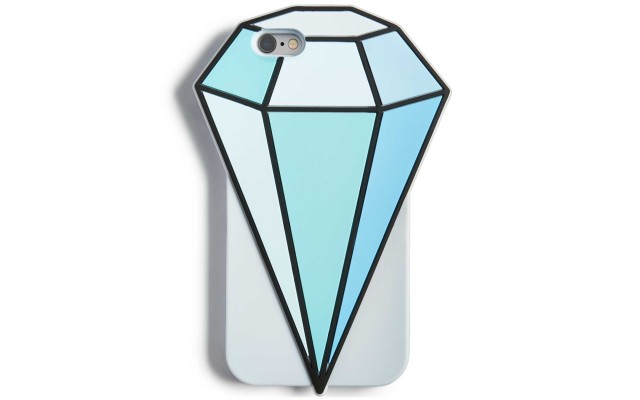  Diamond Silicone Gel Phone Case For iPhone 6/6S (Blue)