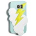  Lightning Silicone Gel Case For Samsung Galaxy S7 (Light Blue)