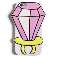 Twelve NYC Ring Pop Silicone Gel Smart Phone Case For iPhone 7 (Pink)