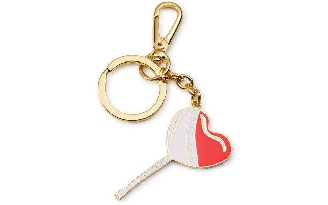  Women's Lightning Keychains, Heart Brass