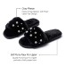  Women’s Cross Band Soft Plush Fluffy Furry Fleece House Indoor or Outdoor Ladies’ Slide Slippers