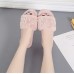  Women’s Cross Band Soft Plush Fluffy Furry Fleece House Indoor or Outdoor Ladies’ Slide Slippers