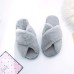  Women’s Cross Band Soft Plush Fluffy Furry Fleece House Indoor or Outdoor Ladies’ Slide Slippers