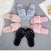  Women’s Cross Band Soft Plush Fluffy Furry Fleece House Indoor or Outdoor Ladies’ Slide Slippers