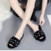  Women’s Cross Band Soft Plush Fluffy Furry Fleece House Indoor or Outdoor Ladies’ Slide Slippers