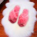 Women’s Cross Band Soft Plush Fluffy Furry Fleece House Indoor or Outdoor Ladies’ Slide Slippers