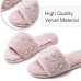  Women’s Cross Band Soft Plush Fluffy Furry Fleece House Indoor or Outdoor Ladies’ Slide Slippers