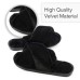  Women’s Cross Band Soft Plush Fluffy Furry Fleece House Indoor or Outdoor Ladies’ Slide Slippers