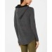  By Ikeddi Juniors’ Marled Faux Sherpa-Trimmed Hoodie (Gray, M)