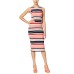  Juniors Sleeveless Striped Dress