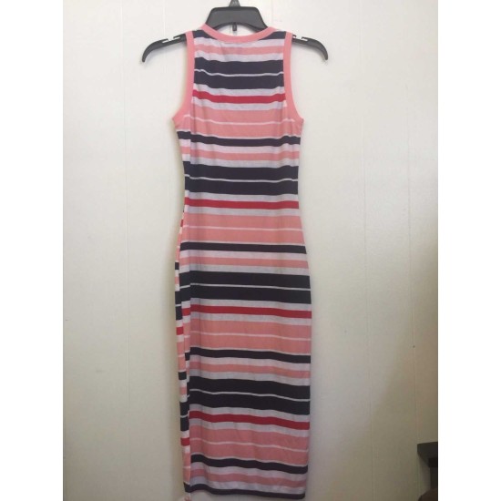 Juniors Sleeveless Striped Dress