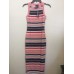  Juniors Sleeveless Striped Dress