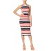  Juniors Sleeveless Striped Dress