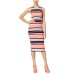  Juniors Sleeveless Striped Dress