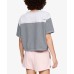  Fleece Relaxed Cropped Top (Light Gray, L)