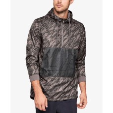 Under Armour Men’s Camo-Print Windbreaker (White, L)