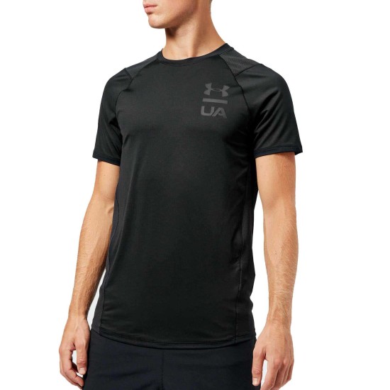  Men’s HeatGear Graphic Performance T-Shirt (Black (001)/Black, S)