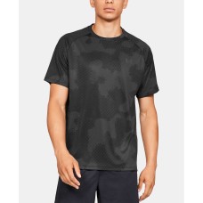 Under Armour Men’s Tech Printed Short Sleeve T-Shirt (Black, S)