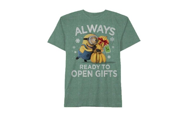  Minions Big Boys 8-20 Ready To Open Gifts T-Shirt (Green, Small)