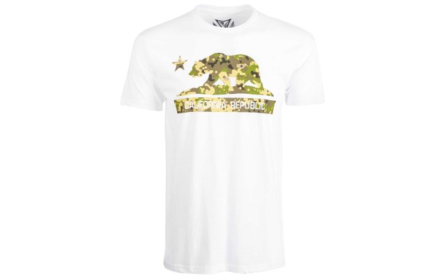  Men’s Camo California Bear Graphic T-Shirt (White, XL)