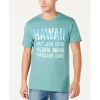 Univibe Men’s Hawaii Islands Graphic T-Shirt (Dark Green, L)
