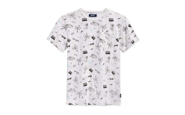  Poolside Junior’s Size Crew Graphic-Print T-Shirt, Big Boys (Poolside Crew / White, L)