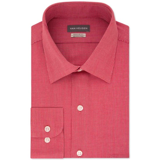  Men’s Classic-Fit Micro Houndstooth Dress Shirts