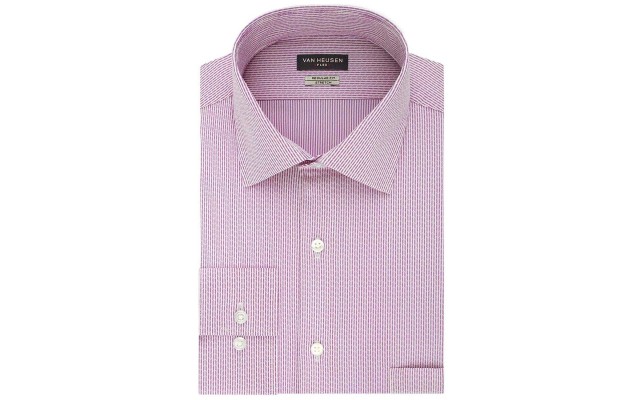  Mens Classic Flex Collar Stretch Dress Shirt (Purple Haze,17.5 x 32/33)