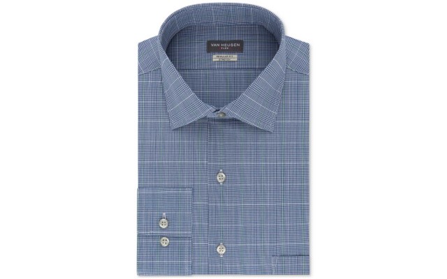  Men’s Classic/Regular Fit Stretch Solid Dress Shirt