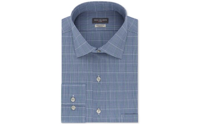  Men’s Classic/Regular Fit Stretch Solid Dress Shirt