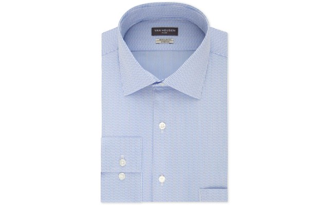  Men’s Classic/Regular Fit Stretch Solid Dress Shirt