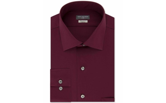  Men’s Classic/Regular Fit Stretch Solid Dress Shirt
