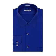 Van Heusen Men’s Lux Sateen Long-Sleeve Dress Shirt (Navy, 15.5X34-35)
